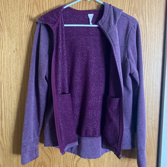 Danskin Now Hooded Sweatshirt Dark Pink Medium - Picture 9 of 11